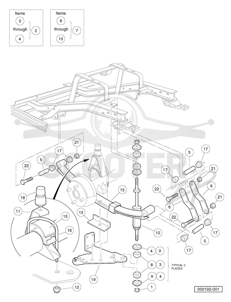 REAR SUSPENSION - VEHICLES WITH TWO-WHEEL BRAKES