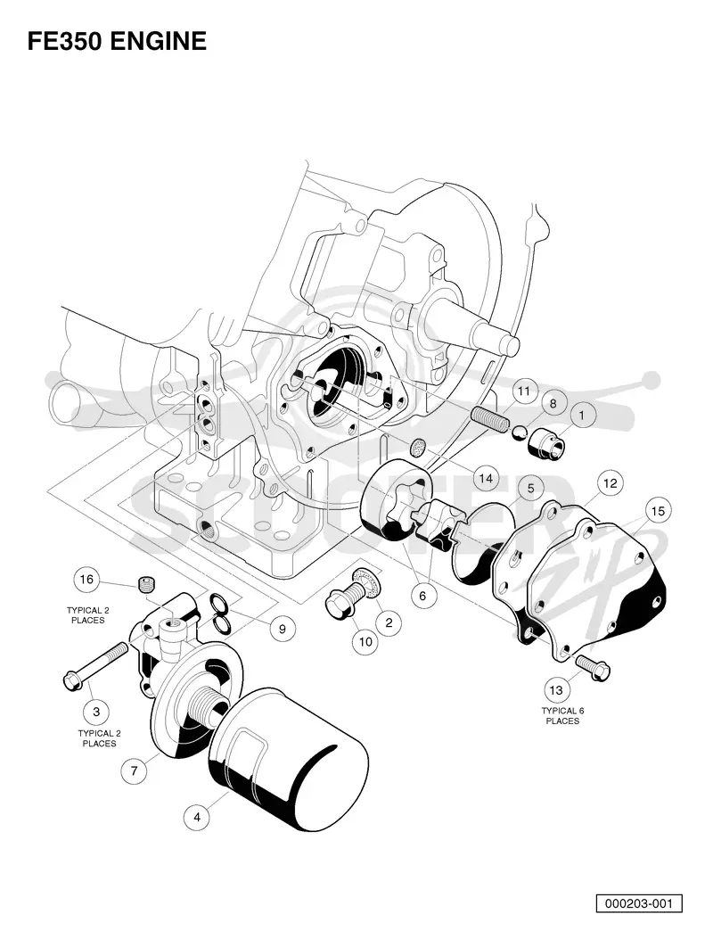 FE350 ENGINE - OIL CIRCULATION