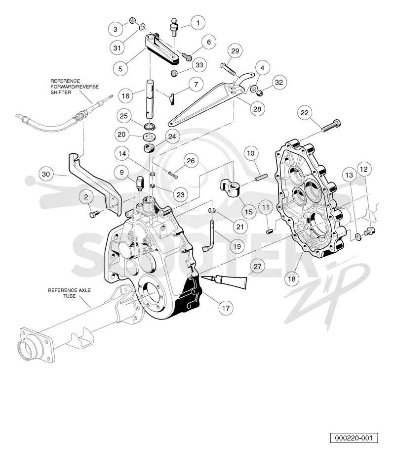 TRANSAXLE - GASOLINE VEHICLES, GEAR CASES AND BRACKETS