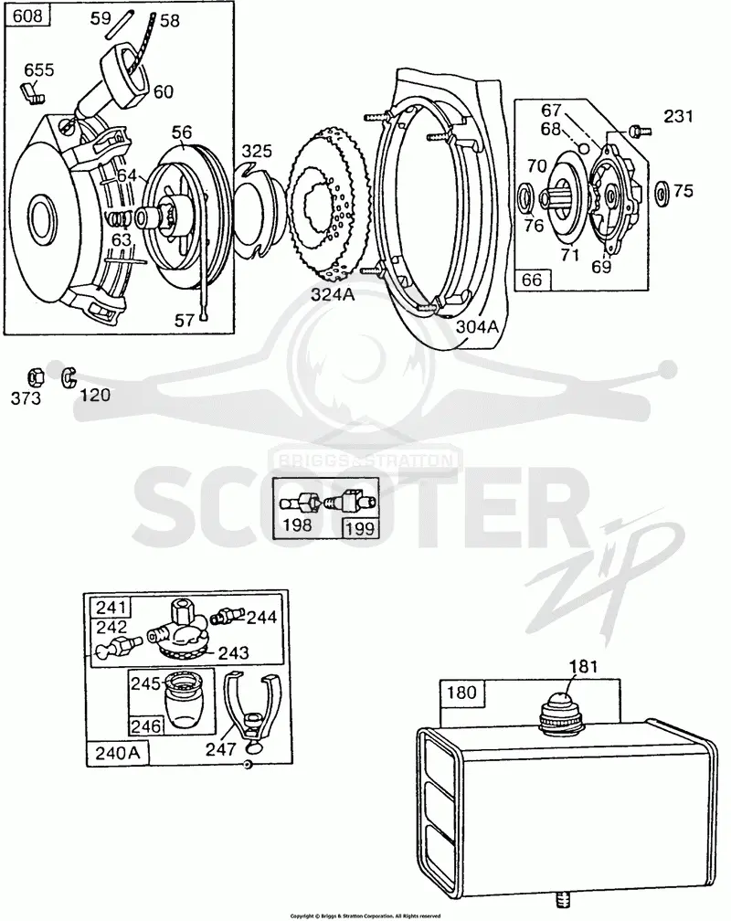 Rewind Starter Assy,FuelTank