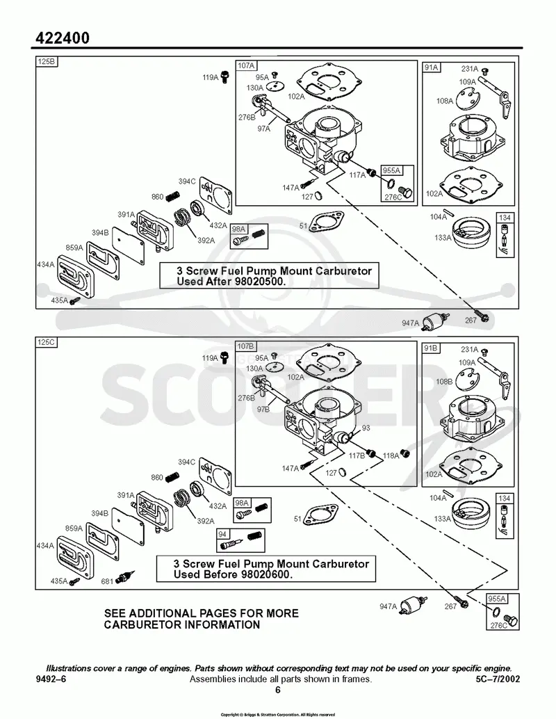 Carburetor (3 Screw Mount)