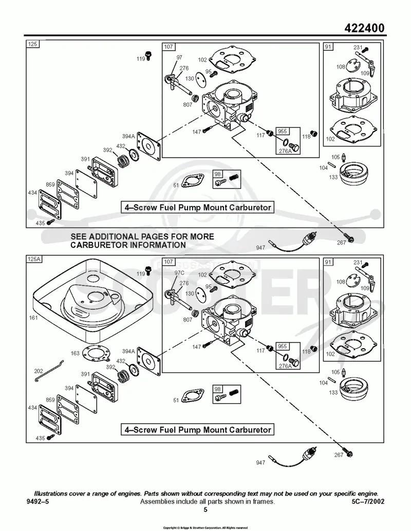 Carburetor (4-Screw Mount)
