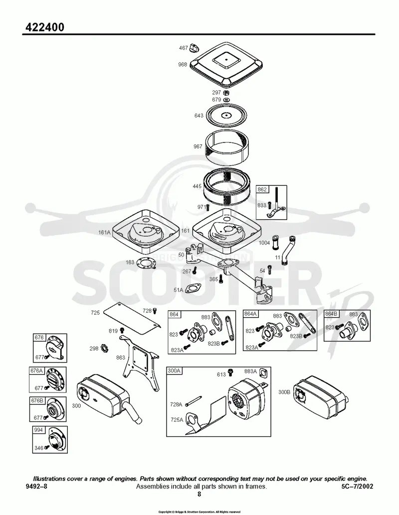 Air Cleaner, Muffler