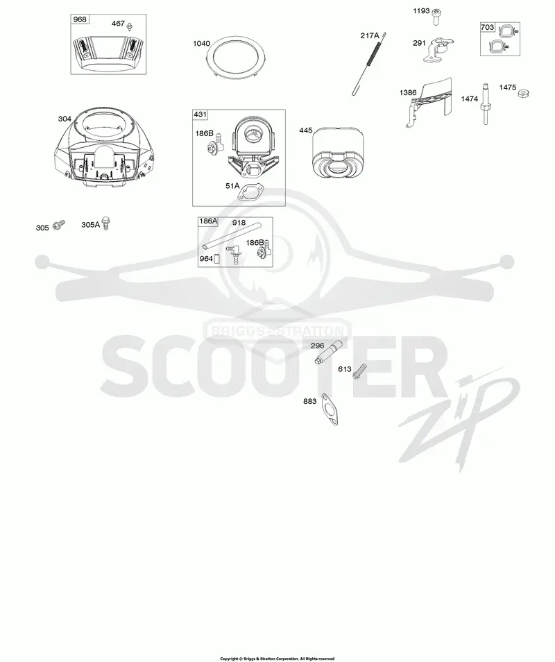 Blower Housing, Air Cleaner, Ready Start