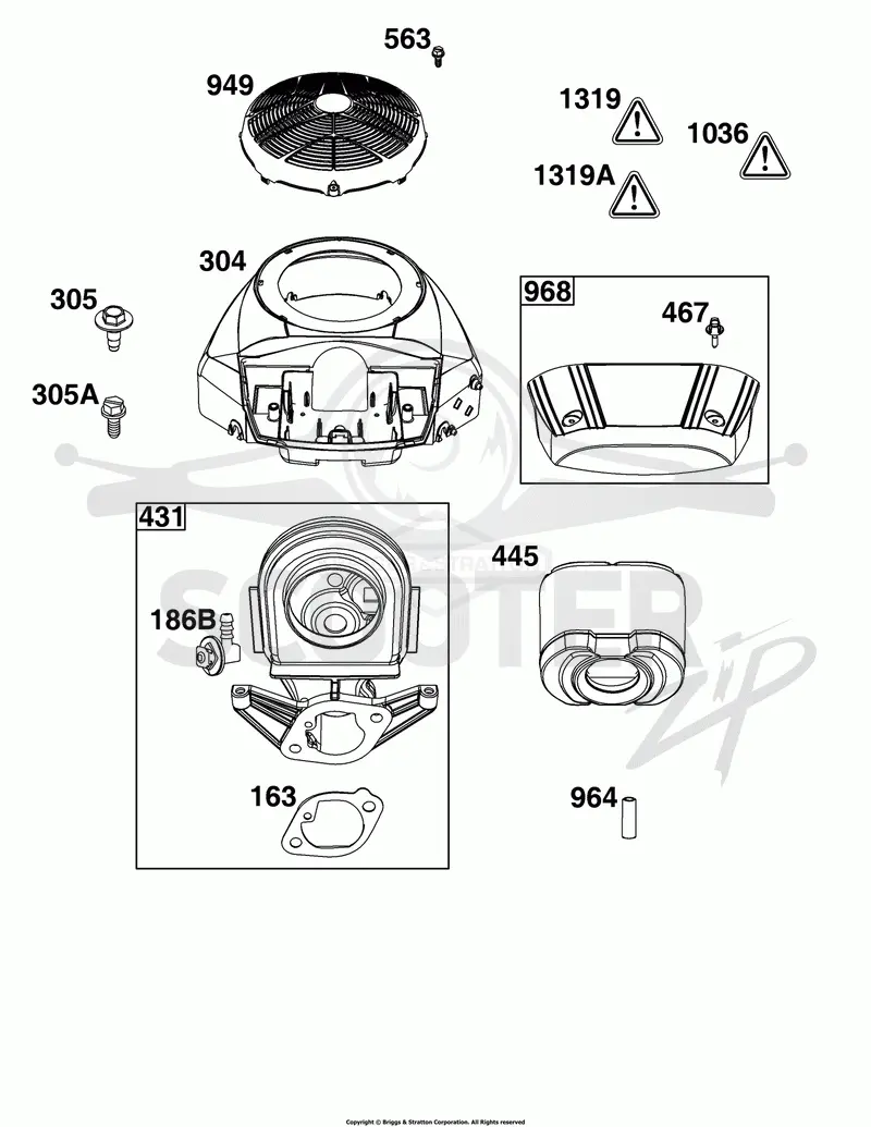Blower Housing and Air Cleaner Group