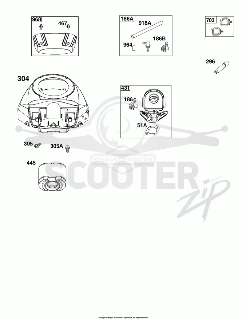 Blower Housing, Air Cleaner, Ready Start