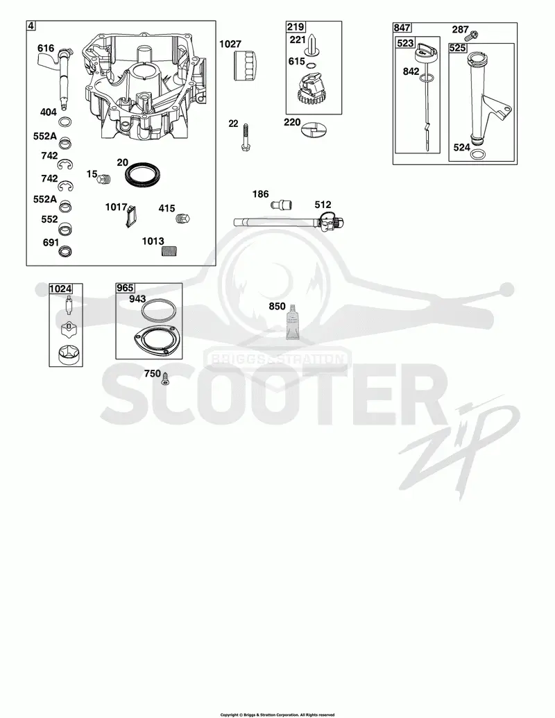Sump, Dipstick, Oil Fill