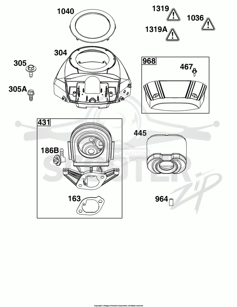 Blower Housing and Air Cleaner Group
