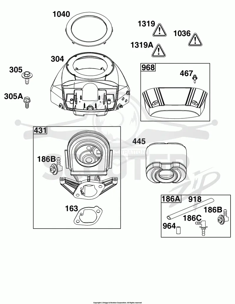 Blower Housing and Air Cleaner Group