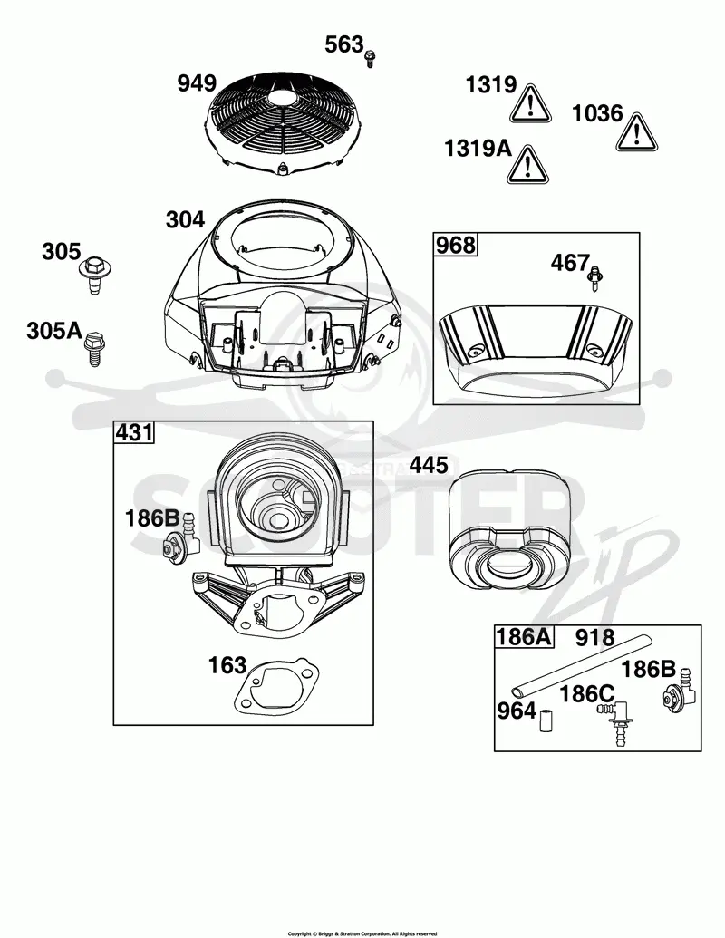 Blower Housing and Air Cleaner Group