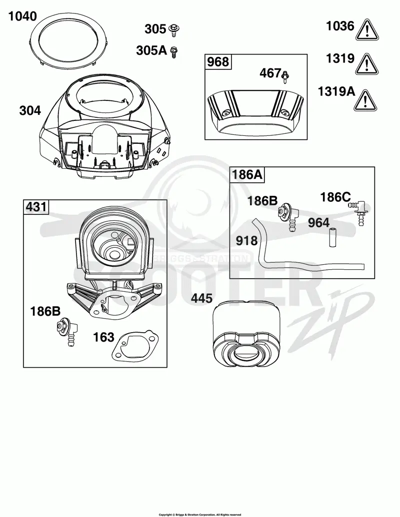 Blower Housing and Air Cleaner Group