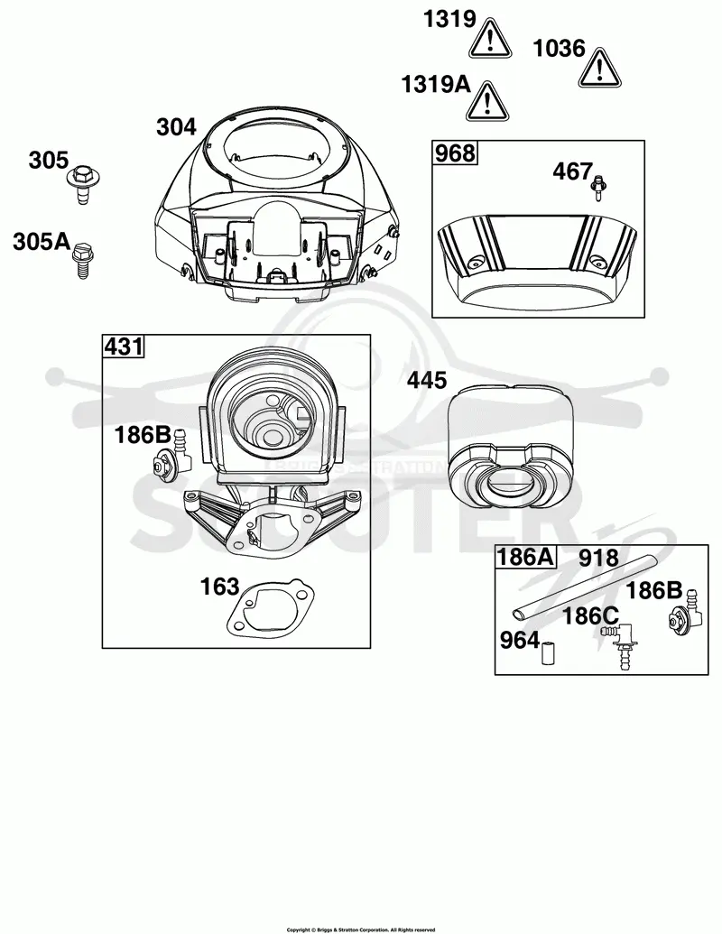 Blower Housing and Air Cleaner Group