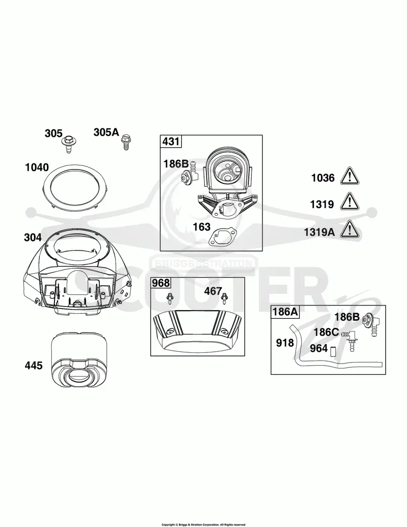 Blower Housing and Air Cleaner Group