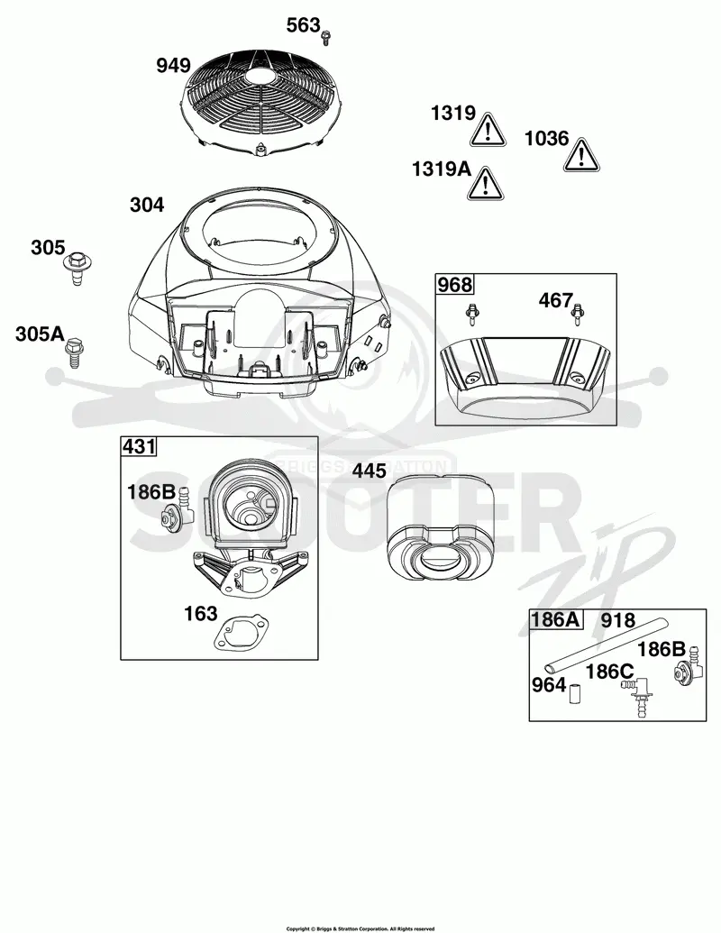 Blower Housing and Air Cleaner Group
