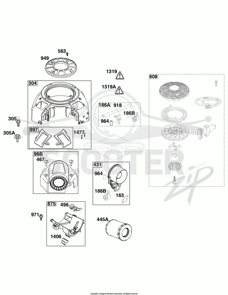 Blower Housing and Air Cleaner Group