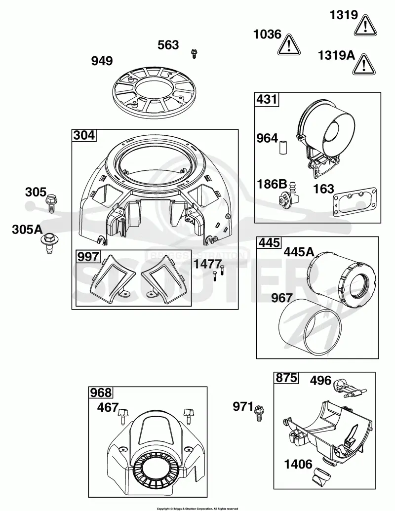 Blower Housing and Air Cleaner Group