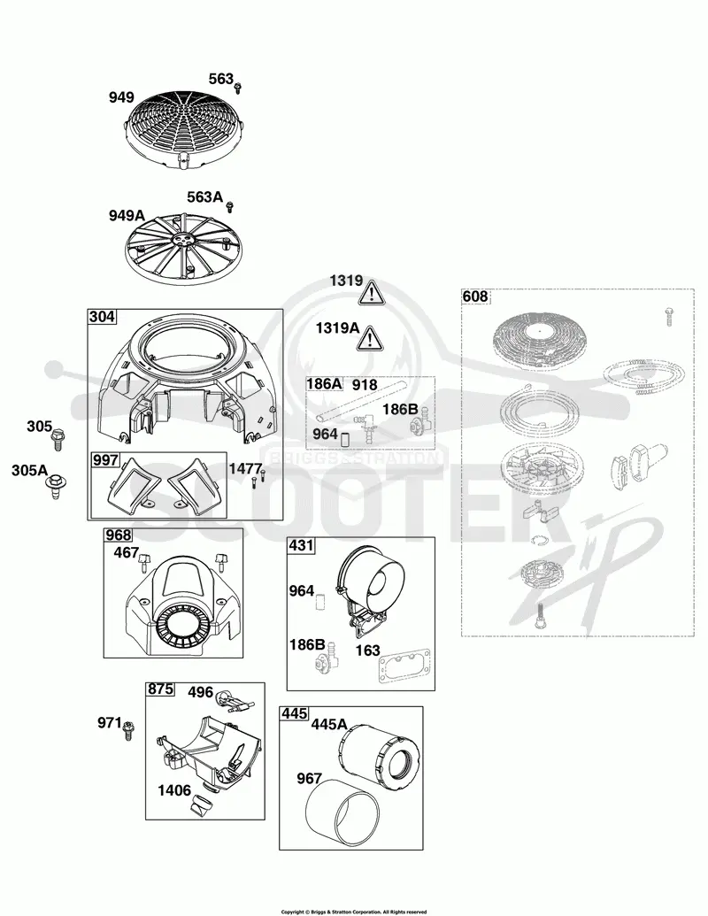 Blower Housing and Air Cleaner Group