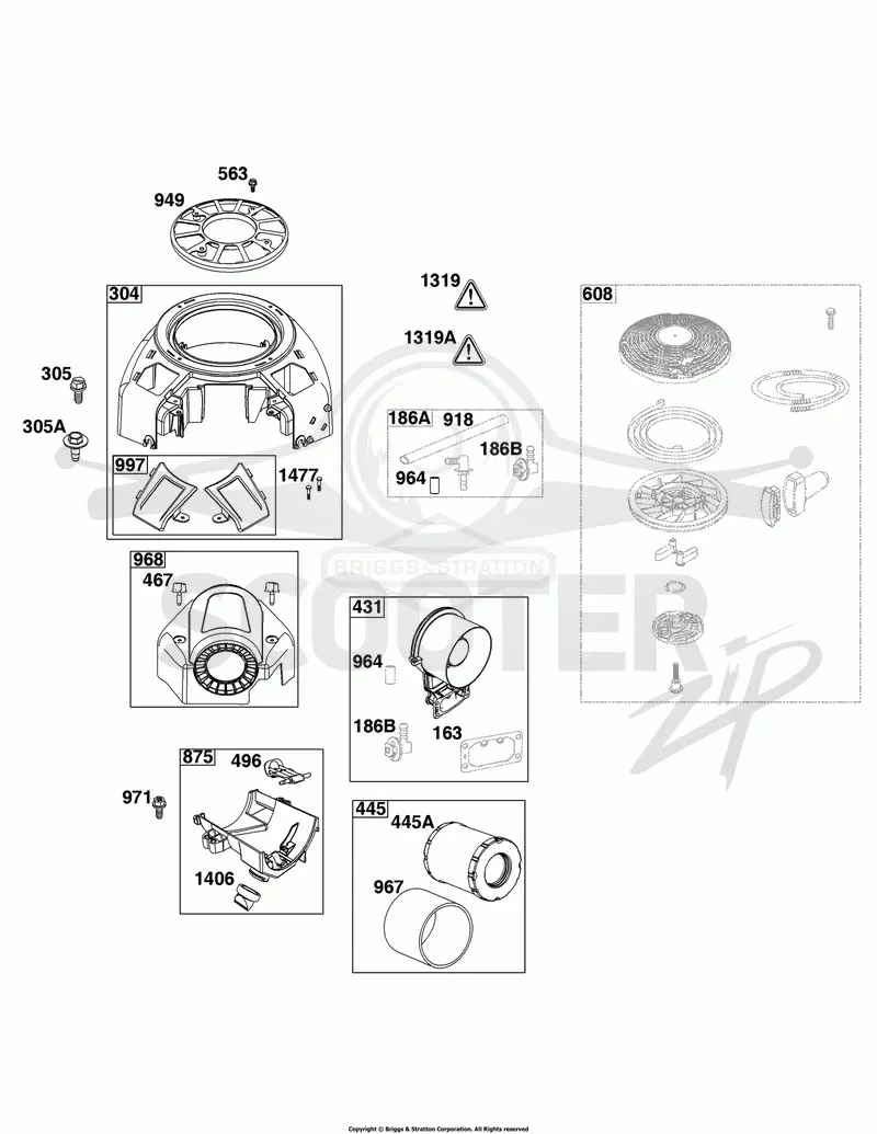 Blower Housing and Air Cleaner Group