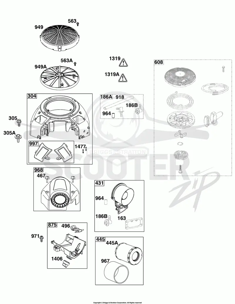 Blower Housing and Air Cleaner Group