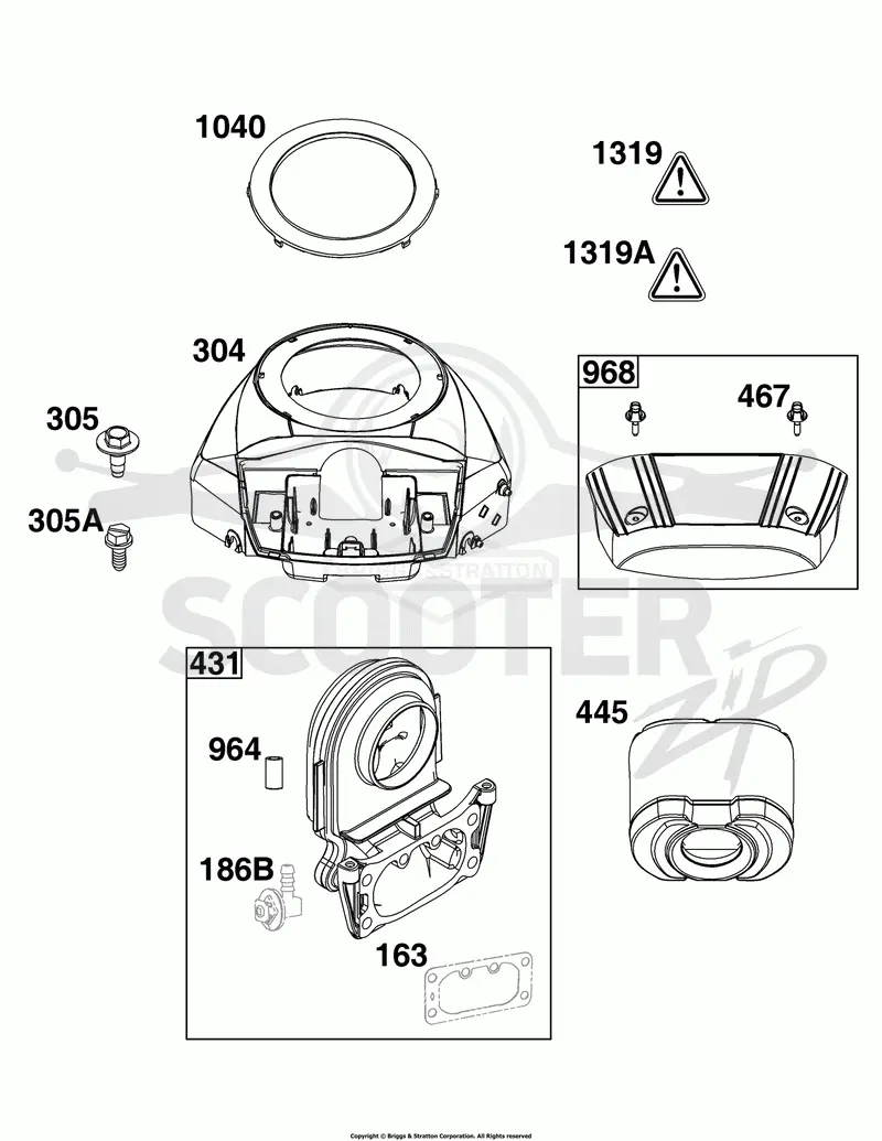 Blower Housing and Air Cleaner Group