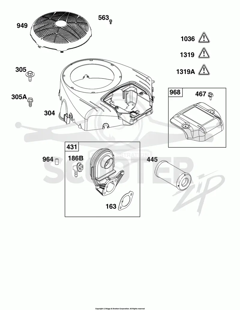Blower Housing and Air Cleaner Group