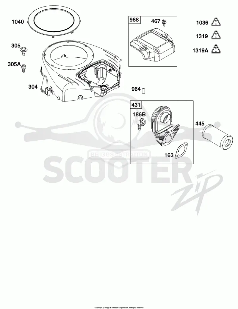 Blower Housing and Air Cleaner Group