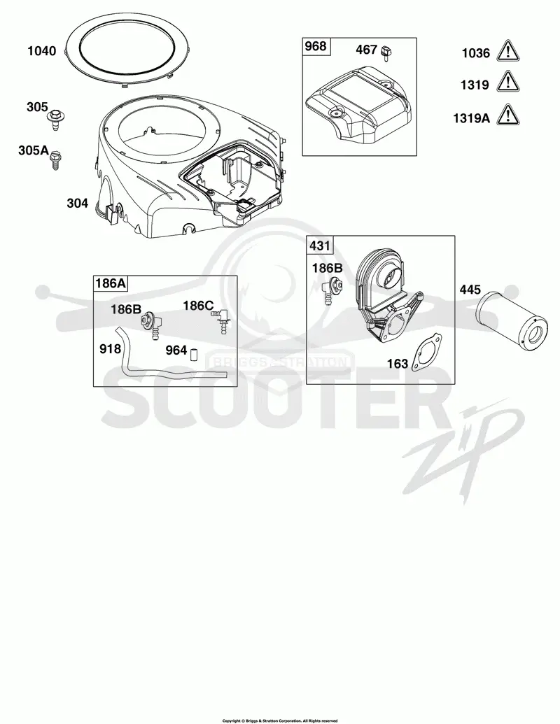 Blower Housing and Air Cleaner Group