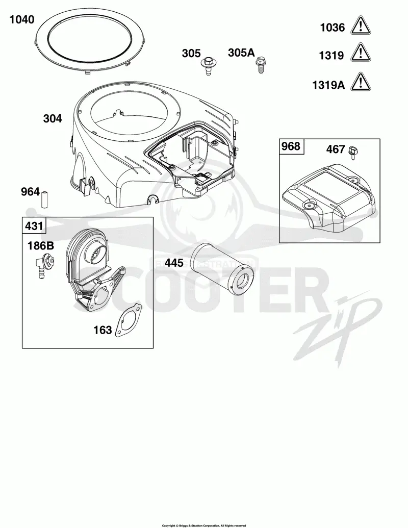 Blower Housing and Air Cleaner Group