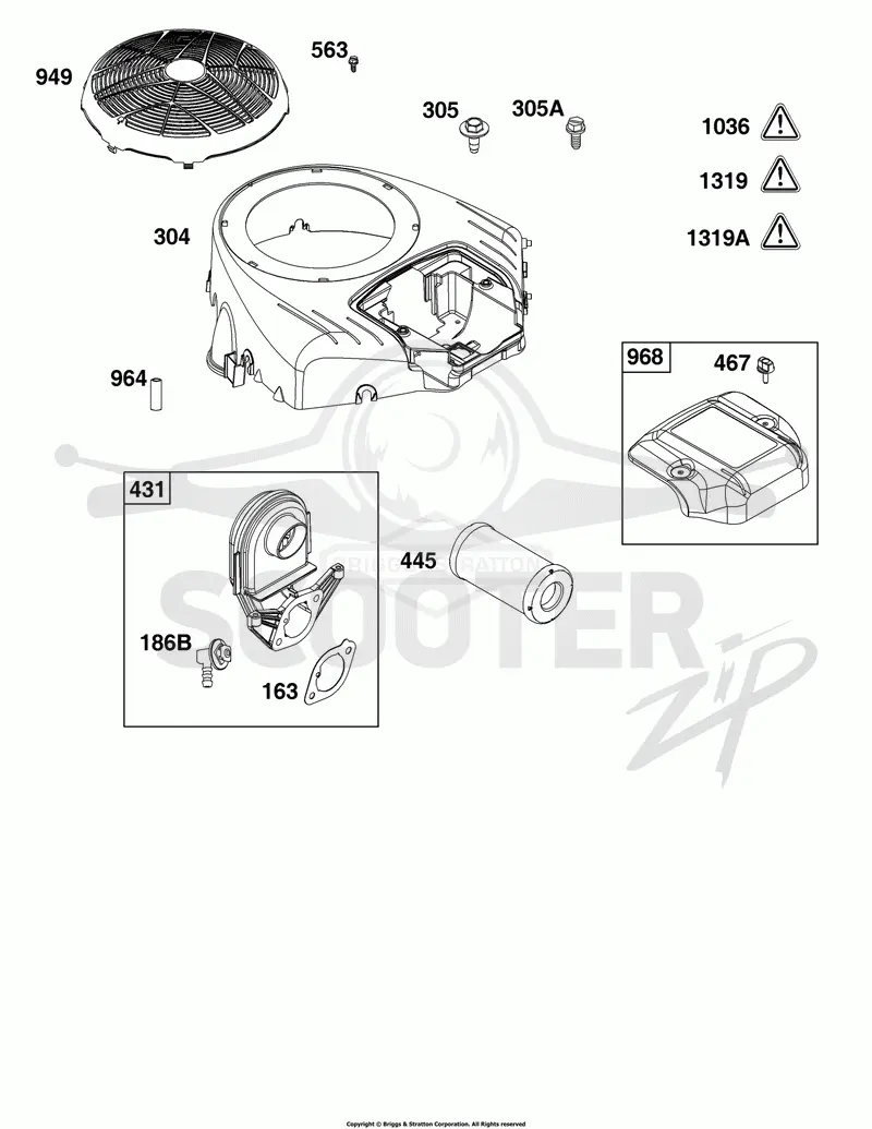 Blower Housing and Air Cleaner Group