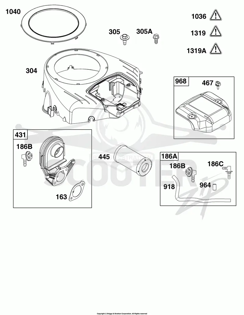 Blower Housing and Air Cleaner Group