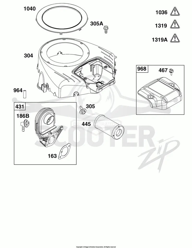 Blower Housing and Air Cleaner Group