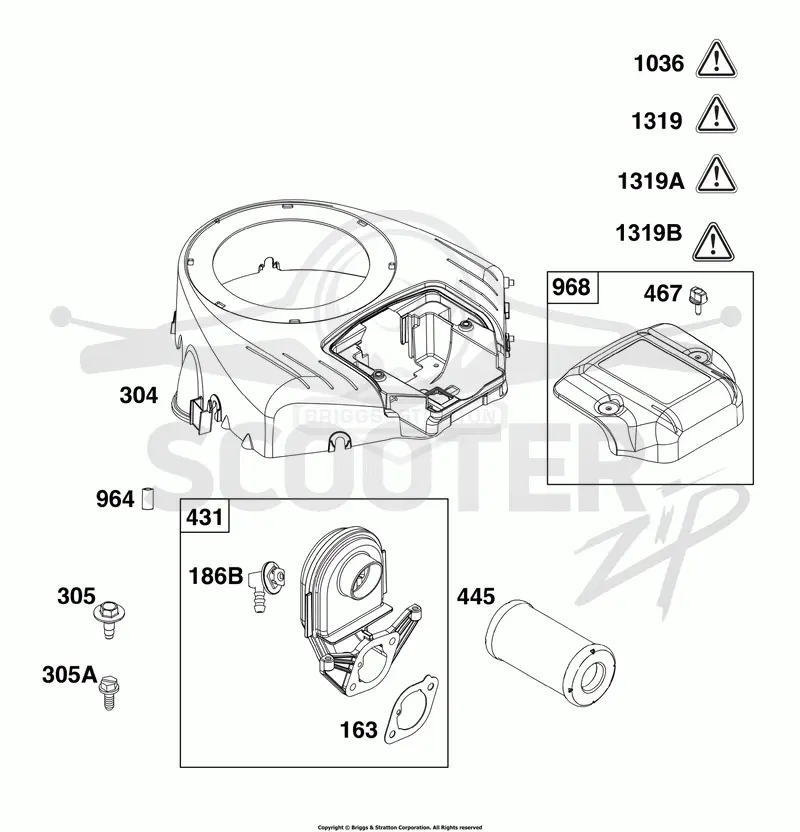 Blower Housing and Air Cleaner Group