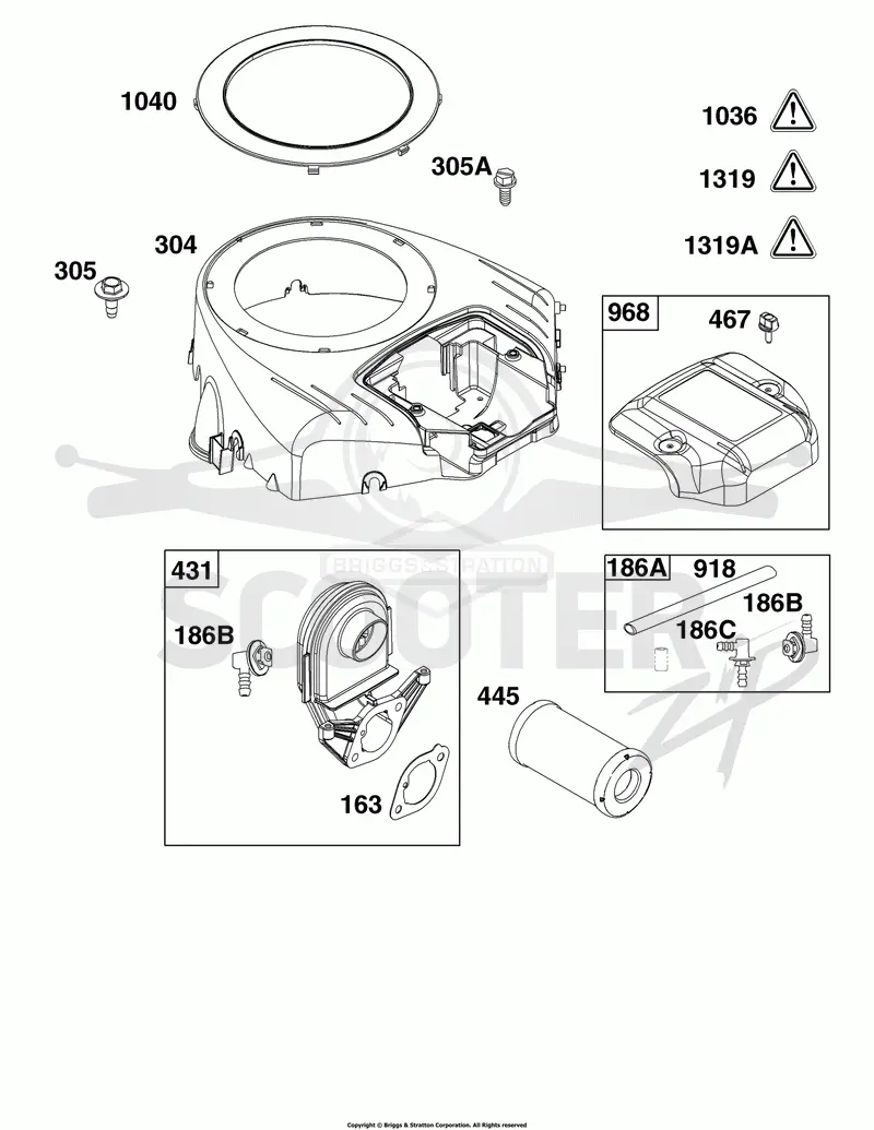 Blower Housing and Air Cleaner Group
