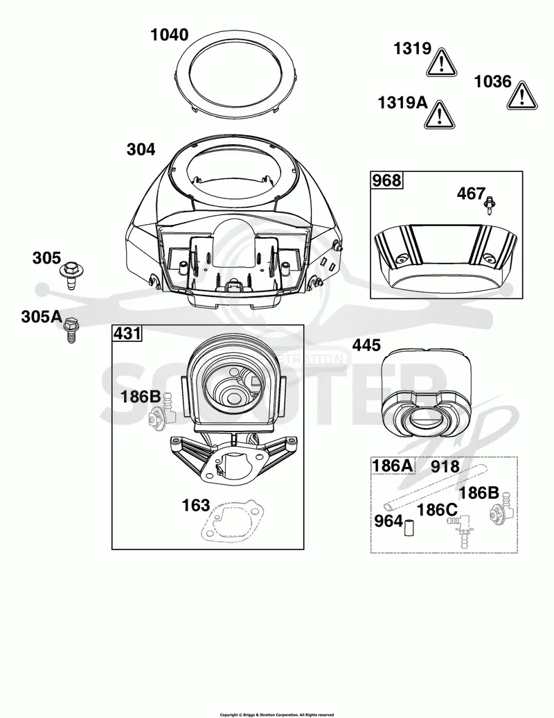 Blower Housing and Air Cleaner Group