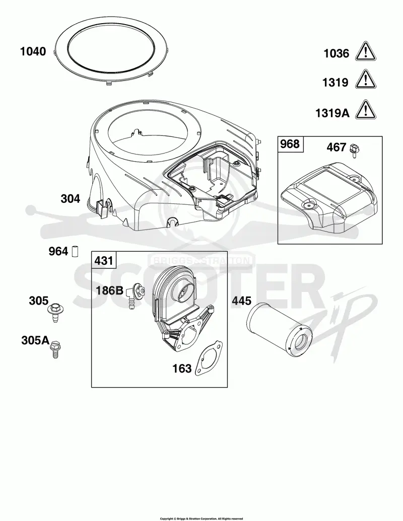 Blower Housing and Air Cleaner Group
