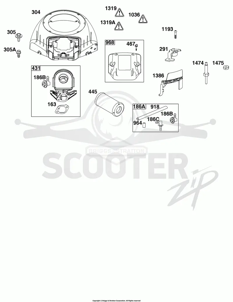 Blower Housing and Air Cleaner Group