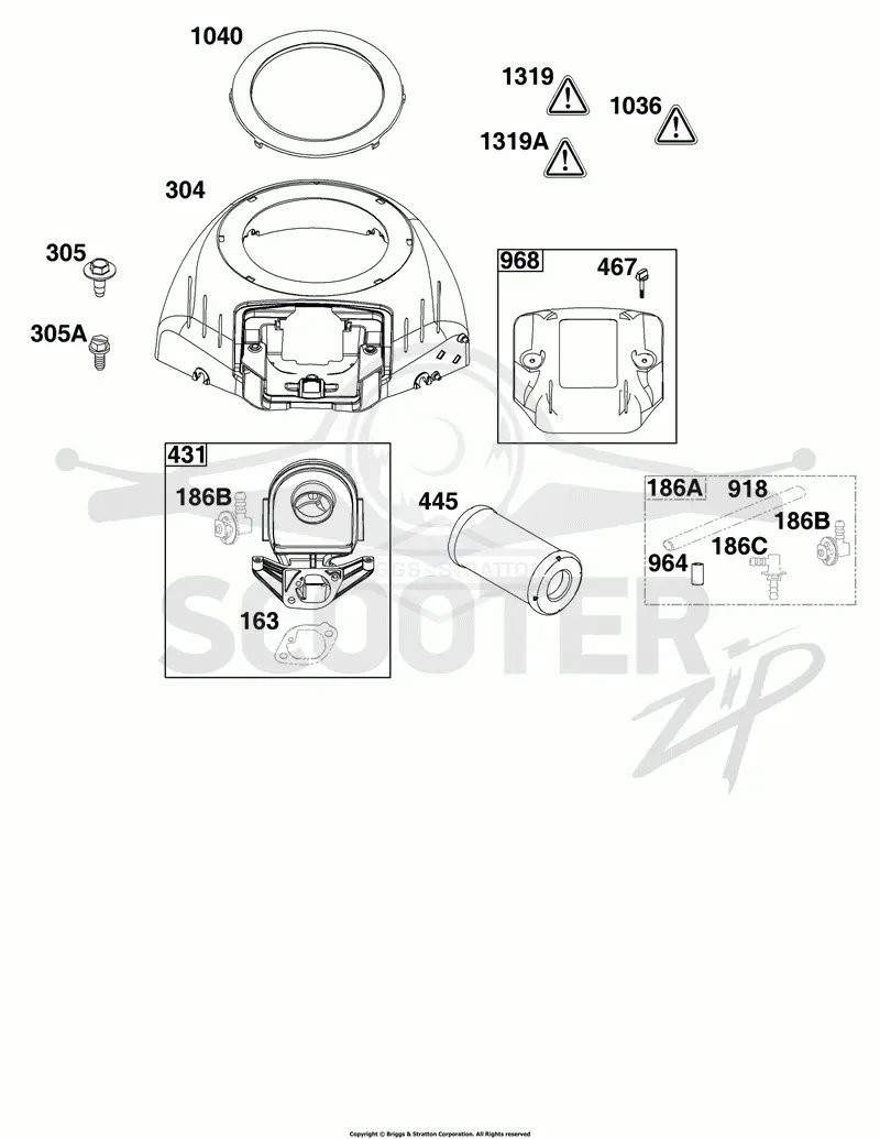 Blower Housing and Air Cleaner Group
