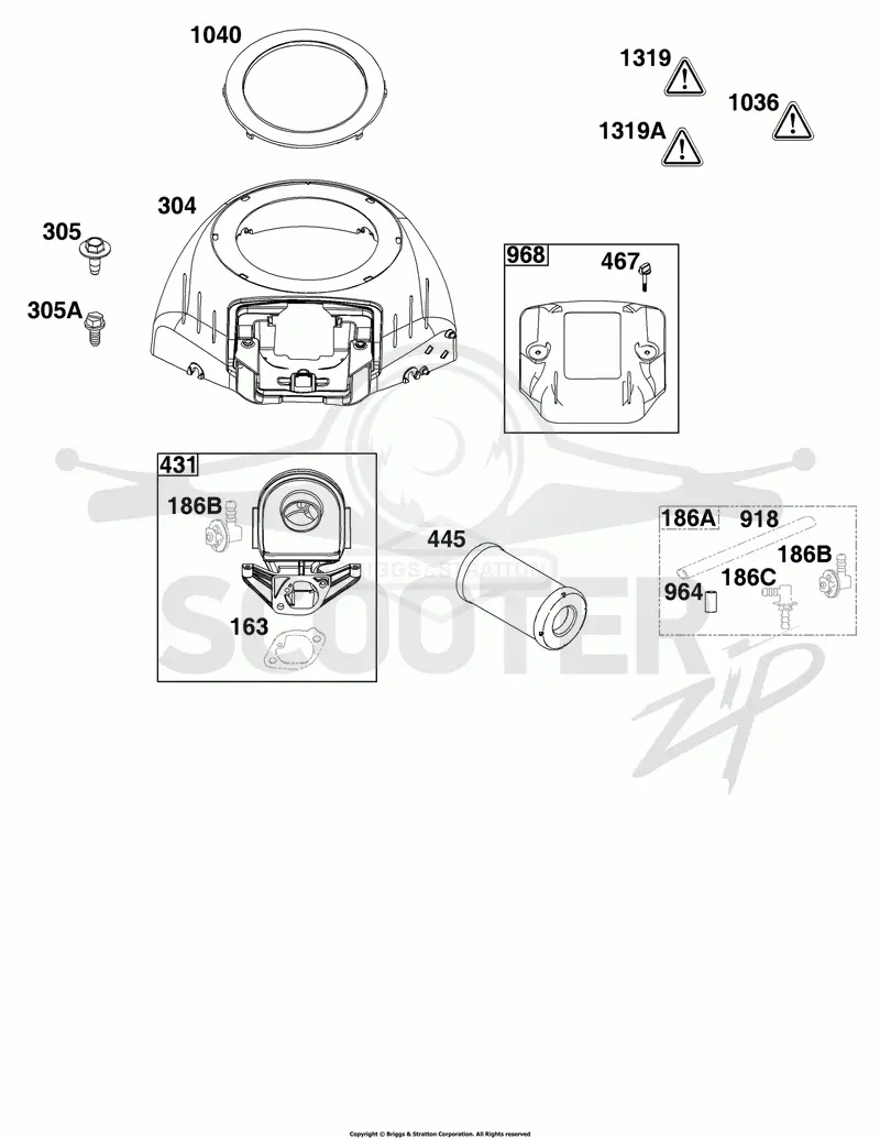Blower Housing and Air Cleaner Group