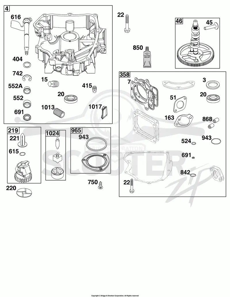 Crankcase Cover/Sump Group