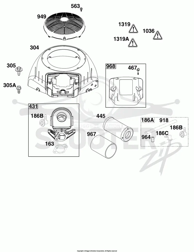 Blower Housing and Air Cleaner Group