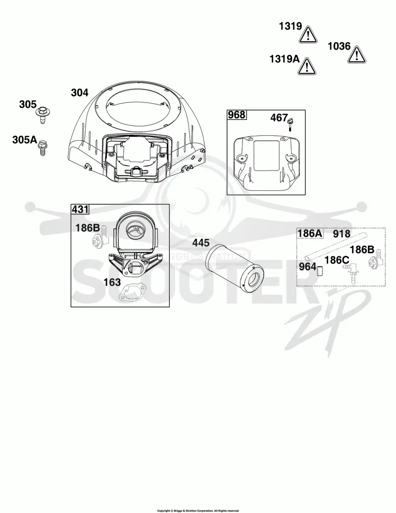 Blower Housing and Air Cleaner Group