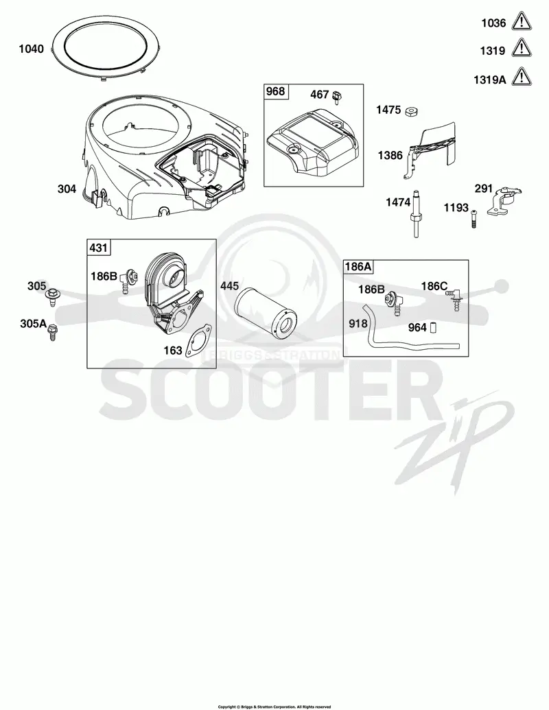 Blower Housing and Air Cleaner Group