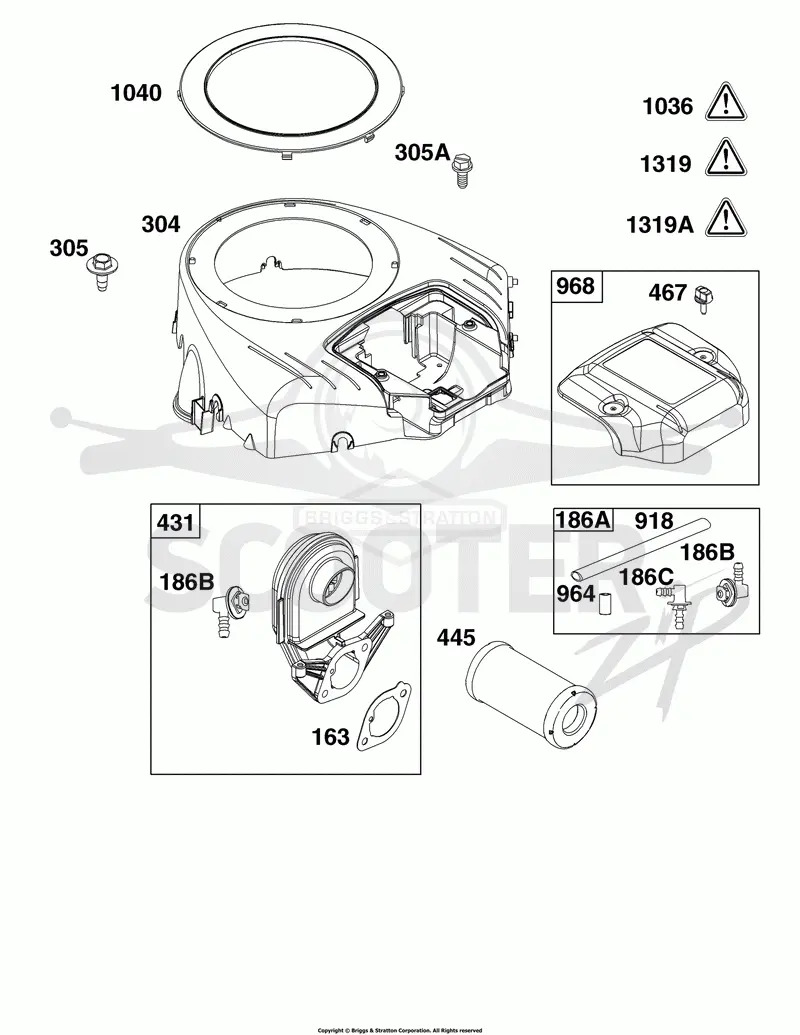 Blower Housing and Air Cleaner Group