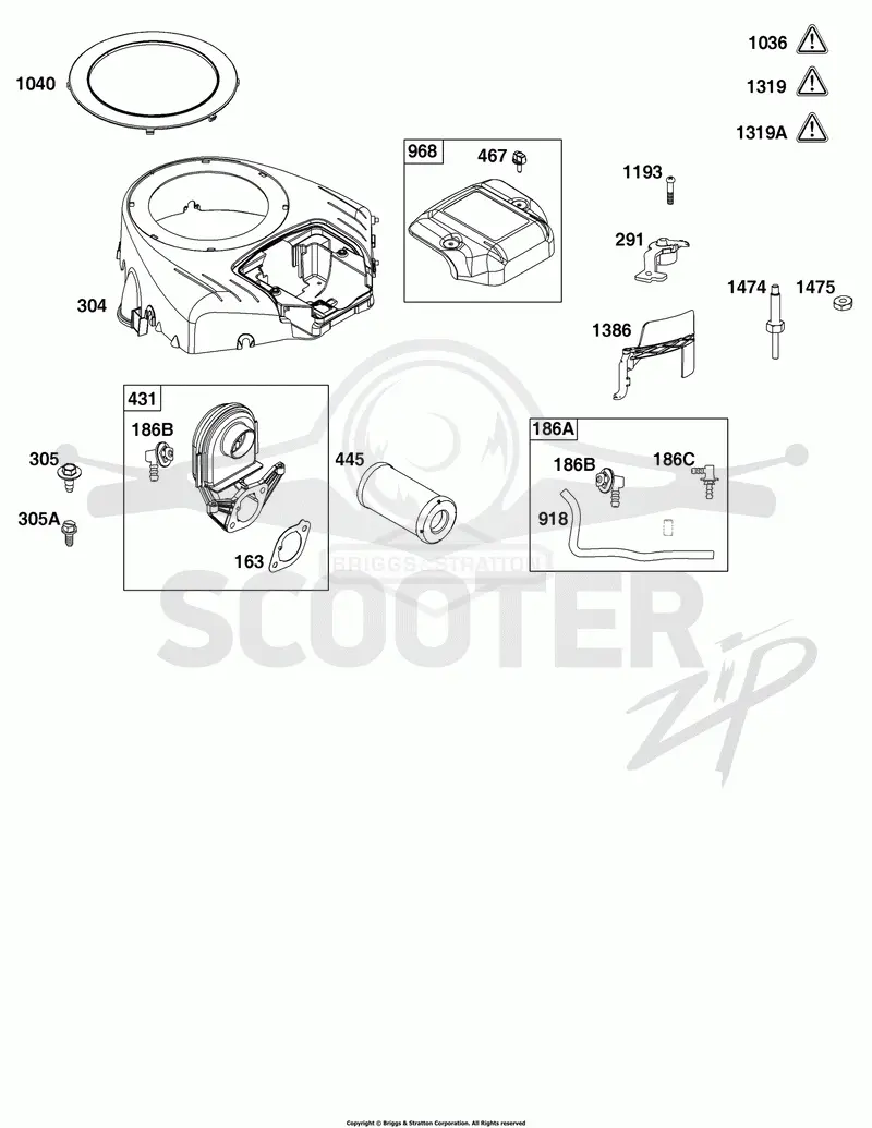 Blower Housing and Air Cleaner Group