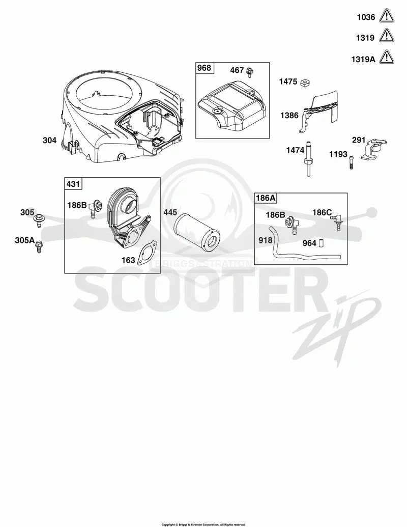 Blower Housing and Air Cleaner Group