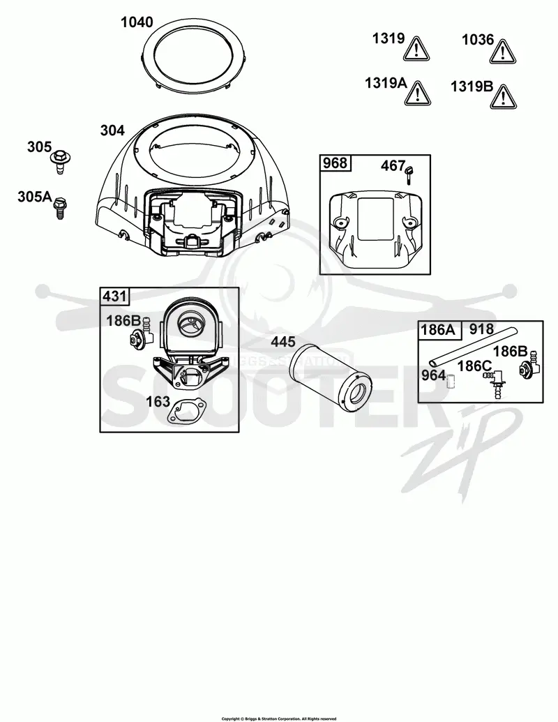 Blower Housing and Air Cleaner Group