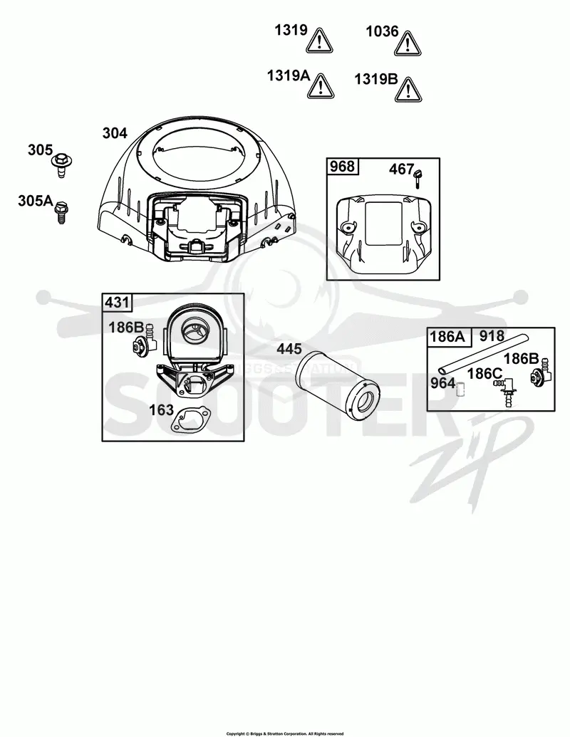 Blower Housing and Air Cleaner Group