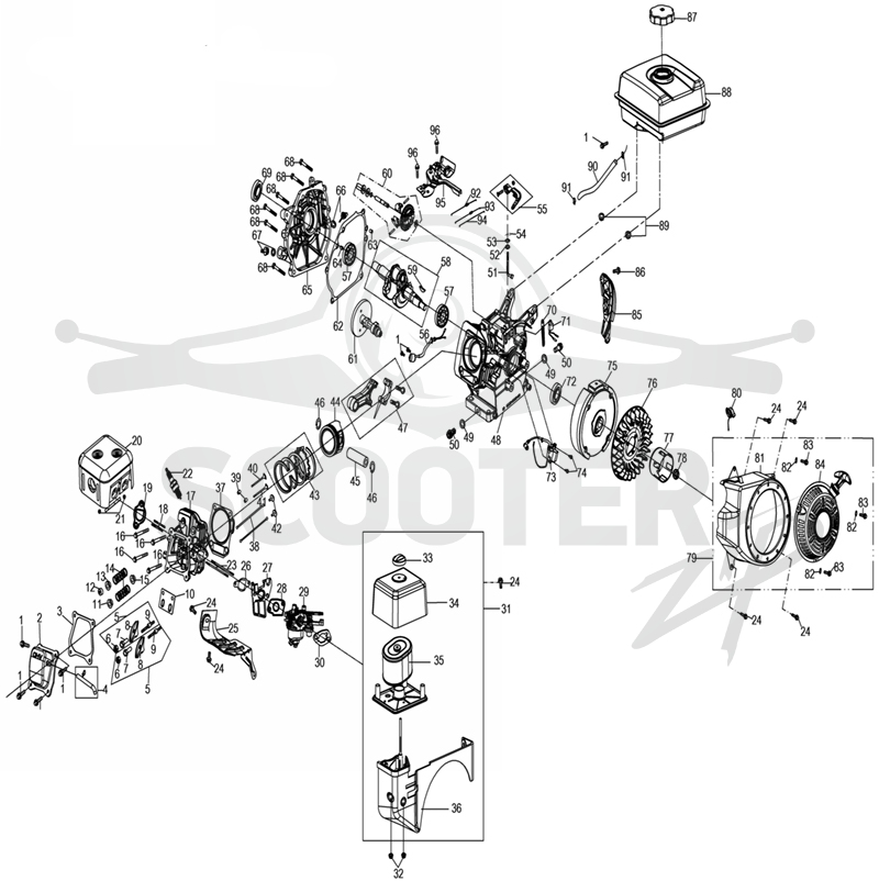 Двигатель 170F