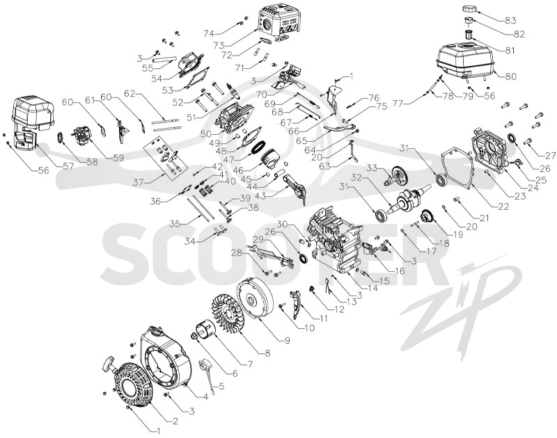 Двигатель SR170F/P