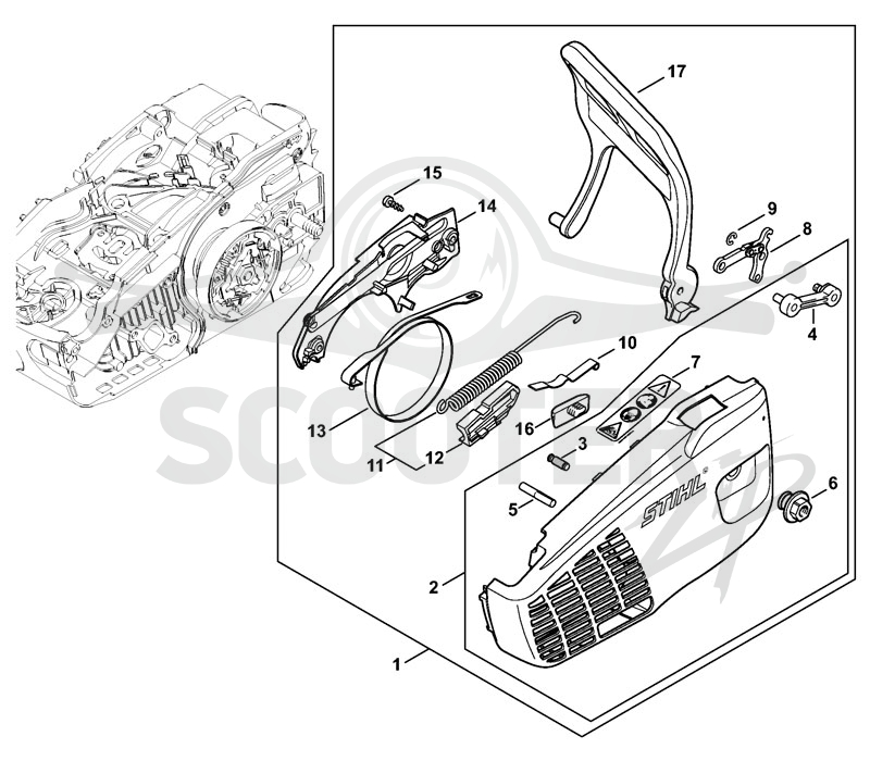 Крышка цепной звёздочки